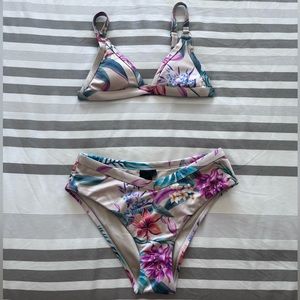 Floral high waisted bikini